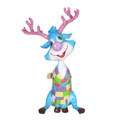 Wrapped Reindeer (Rainbow Pastel Color)