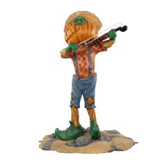 Pumpkin Scarecrow Fiddle Player