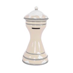 Mail Box Round (White & Silver)