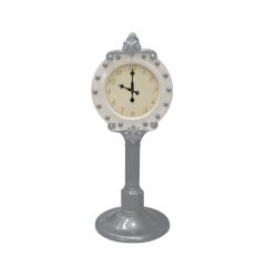 Santa Clock (White & Silver)