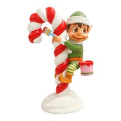 Santa Elf on Candy Cane (Green)