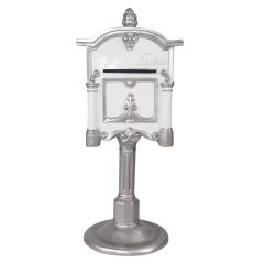 Santa Mailbox (White & Silver)
