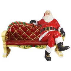 Santa Sitting on Bench