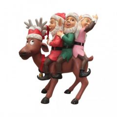 Funny Reindeer With Elves