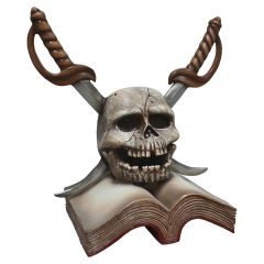 Skull on a book