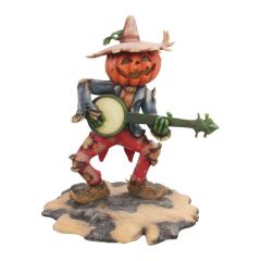 Pumpkin Scarecrow With Banjo
