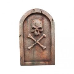 Gravestone with Skull