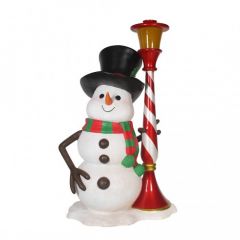 Snowman with Lamp Post